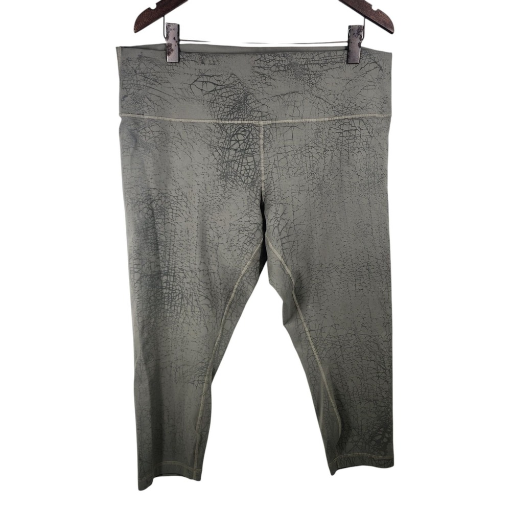 NEW Lululemon Wunder‎ Train HR Tight 23" Women 20 Grey Crackle Dye Leggings Yoga